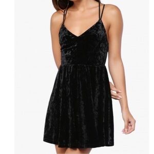 NEVER WORN - Black Velvet Forever 21 Mini Dress